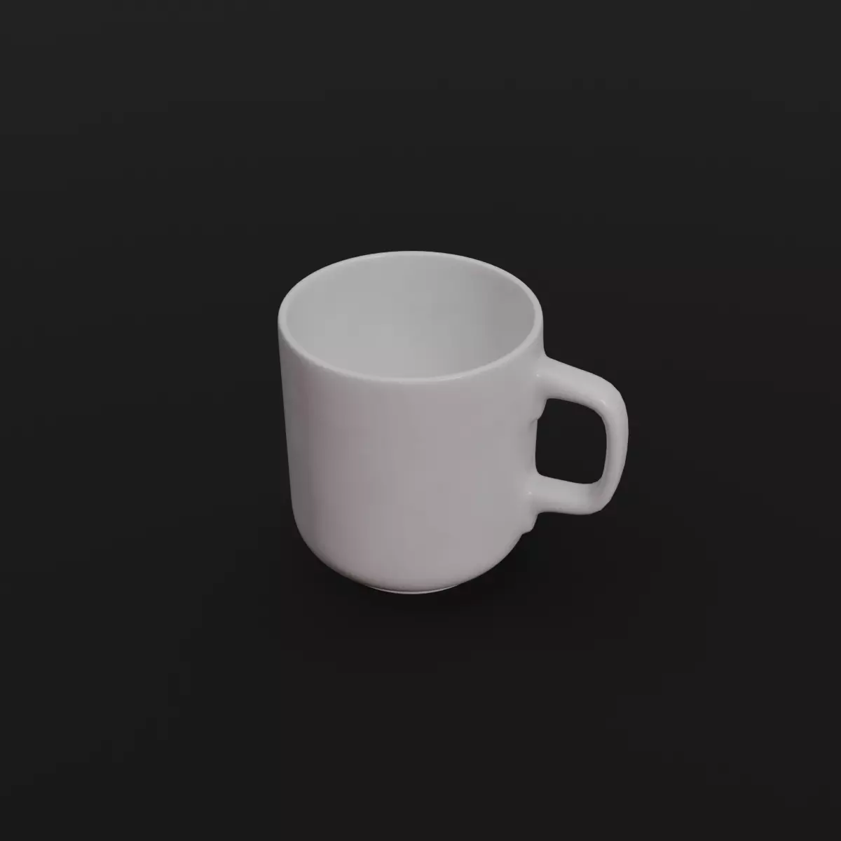 Coffee Cup Low-poly 3D model_0