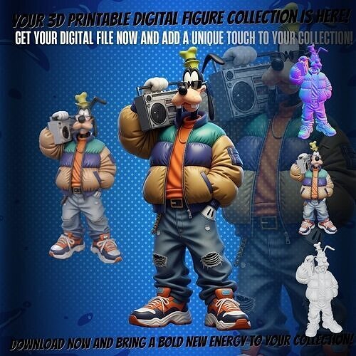 Stylized Jerry Mouse Figurine  Modern Streetwear Twist 3D print model
