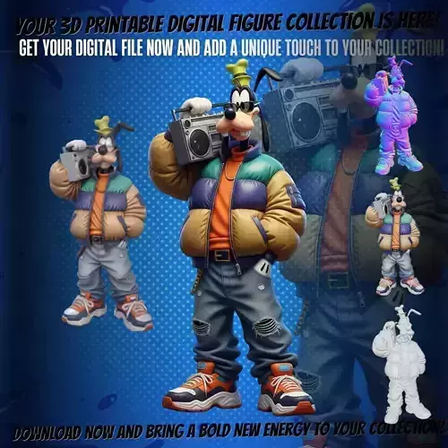 Stylized Jerry Mouse Figurine  Modern Streetwear Twist 3D print model