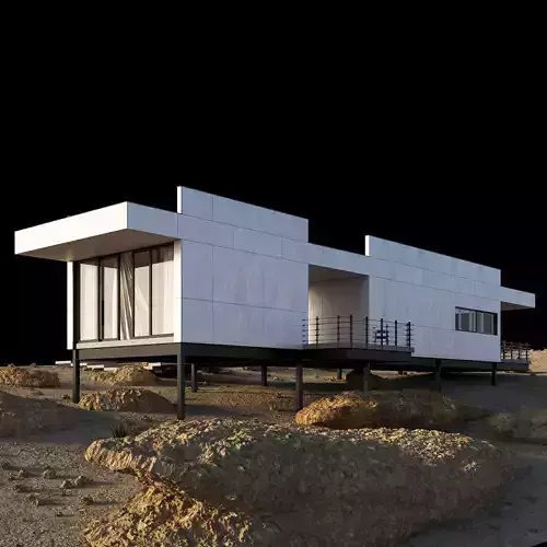 Modern house in desert