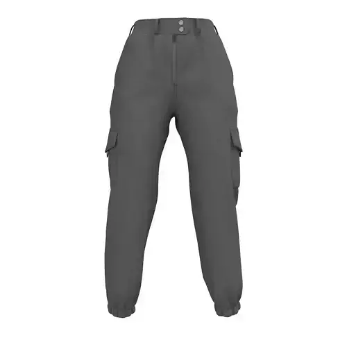 Women cargo pants utility trousers Clo3d 