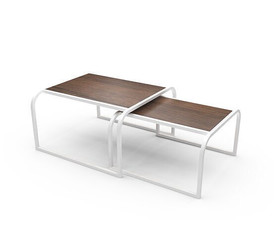 Industrial Minimalist Modern Coffee Table  Free 3D model