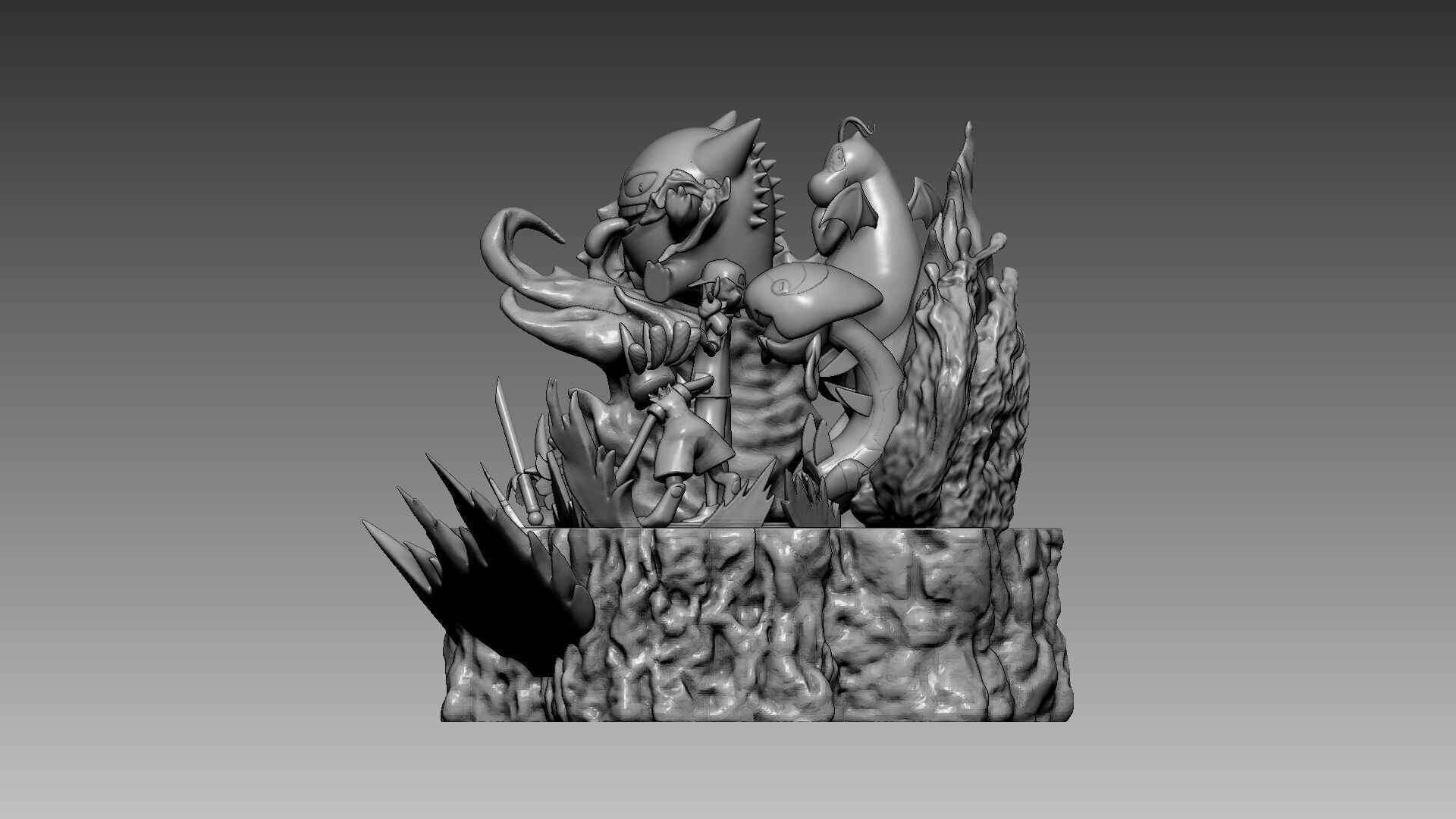 Pokemon Ash Ketchum Champion Statue by Egg Studio 3D print model_4