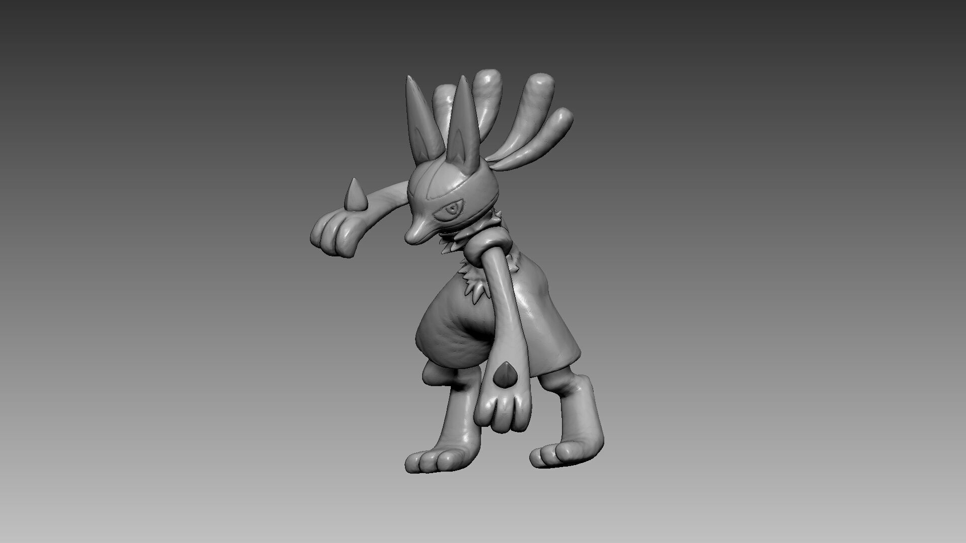 Pokemon Ash Ketchum Champion Statue by Egg Studio 3D print model_17