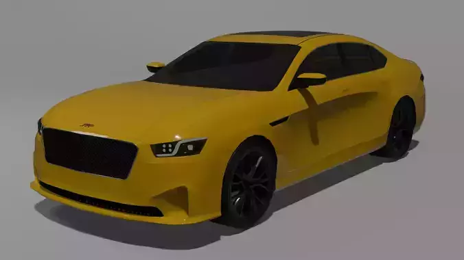 Sporty D-Segment Sedan Low-poly 3D model