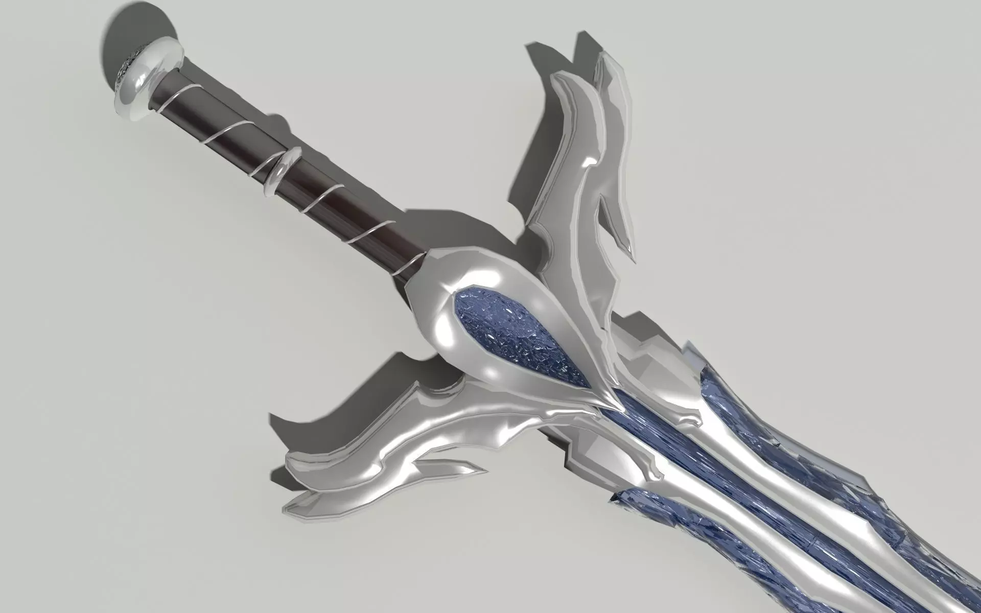 Crystal Sword Free low-poly 3D model_0