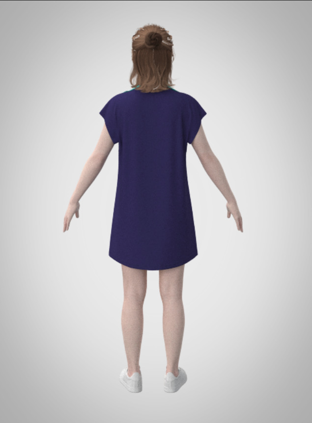 Lagoon Breeze Dress 3D print model_1