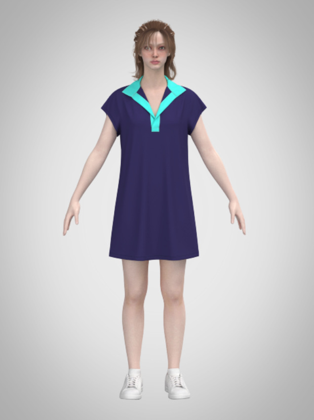 Lagoon Breeze Dress 3D print model_2