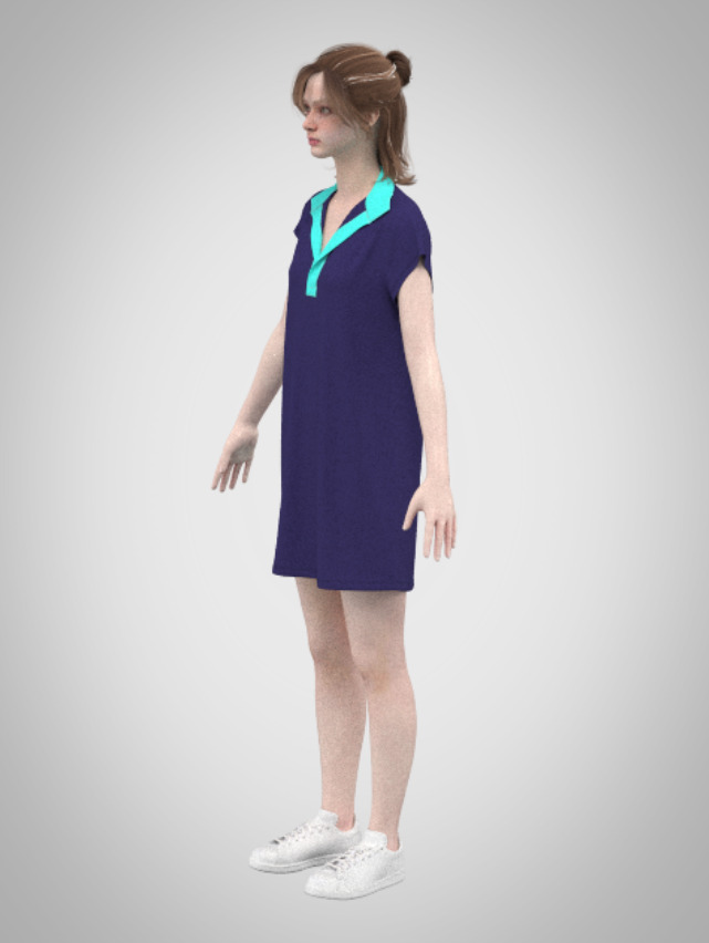 Lagoon Breeze Dress 3D print model_3