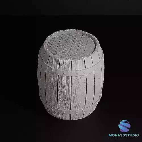Barrel Miniature 20mm 25mm Pre-supported STL Free 3D print model