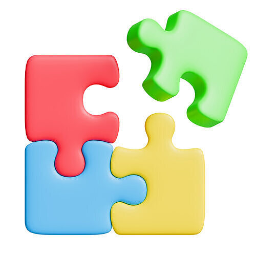 Jigsaw Toy Low-poly 3D model