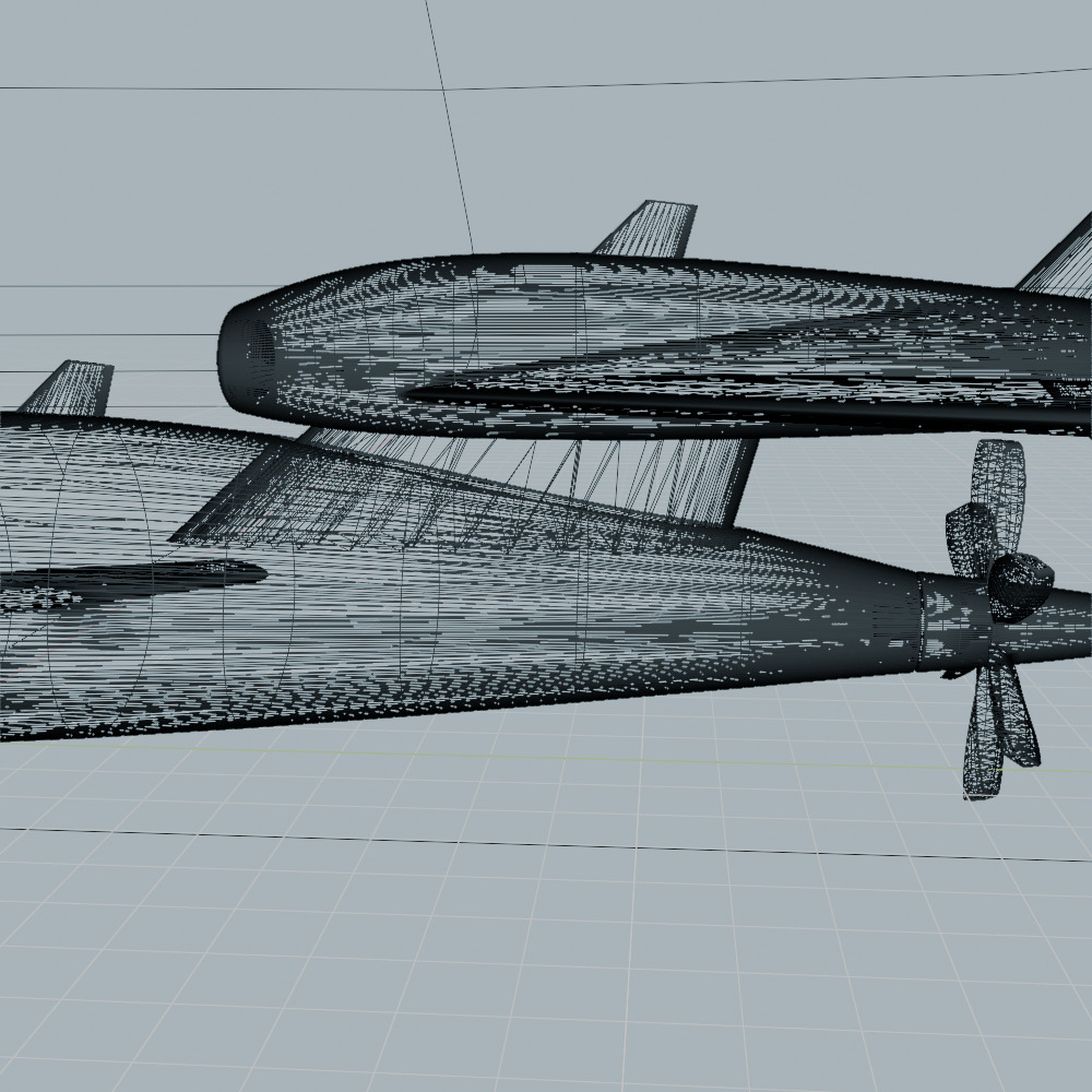 Sharky skywater jet 3d printable concept 3D print model_9