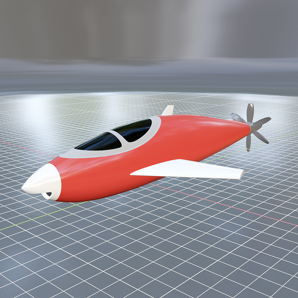 Sharky skywater jet 3d printable concept 3D print model_5