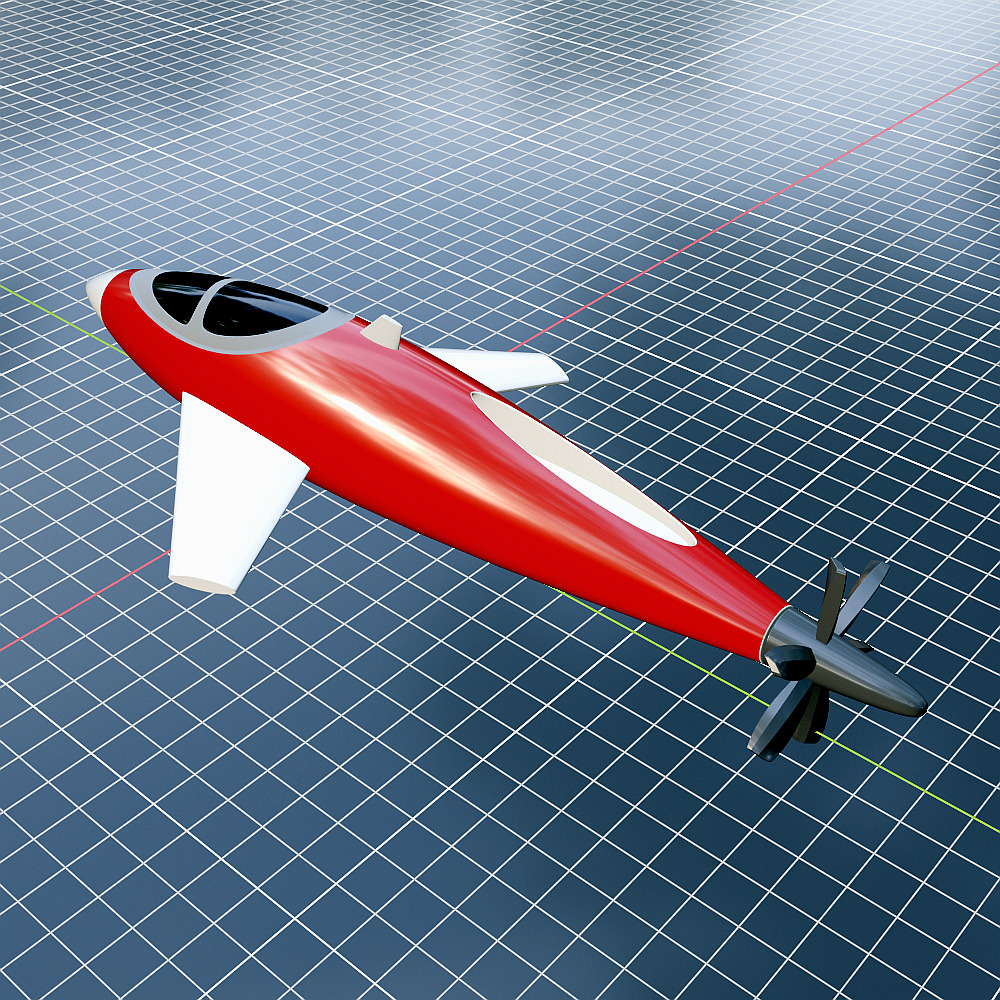 Sharky skywater jet 3d printable concept 3D print model_6