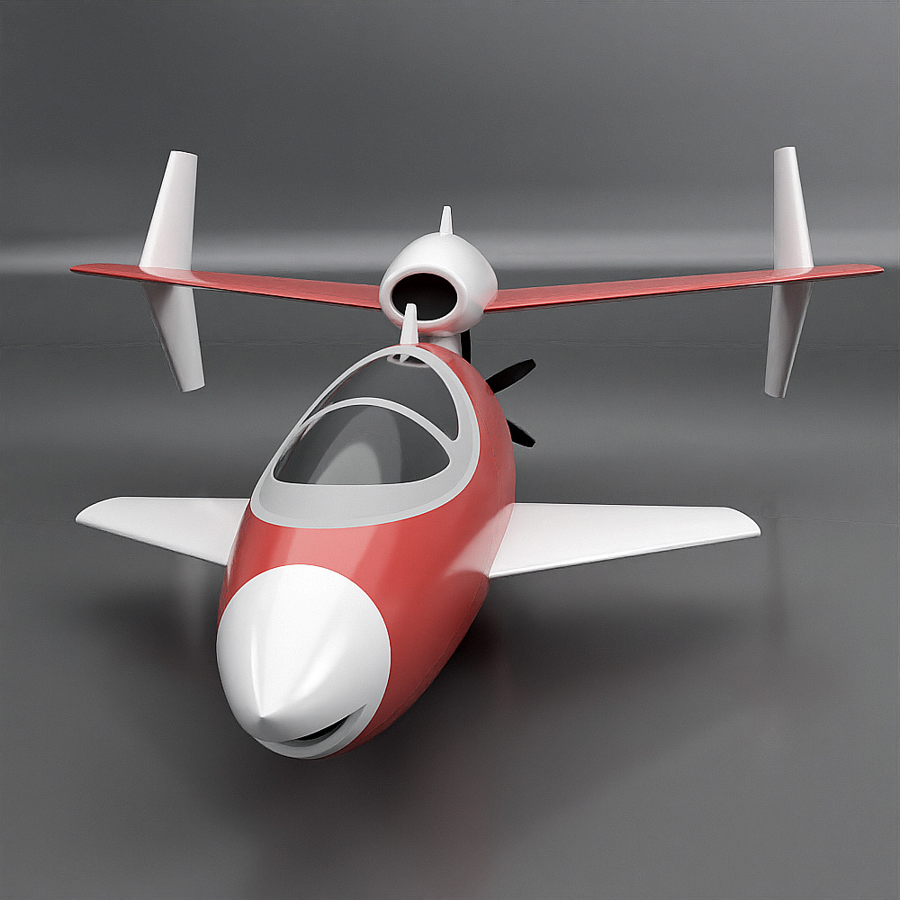 Sharky skywater jet 3d printable concept 3D print model_3