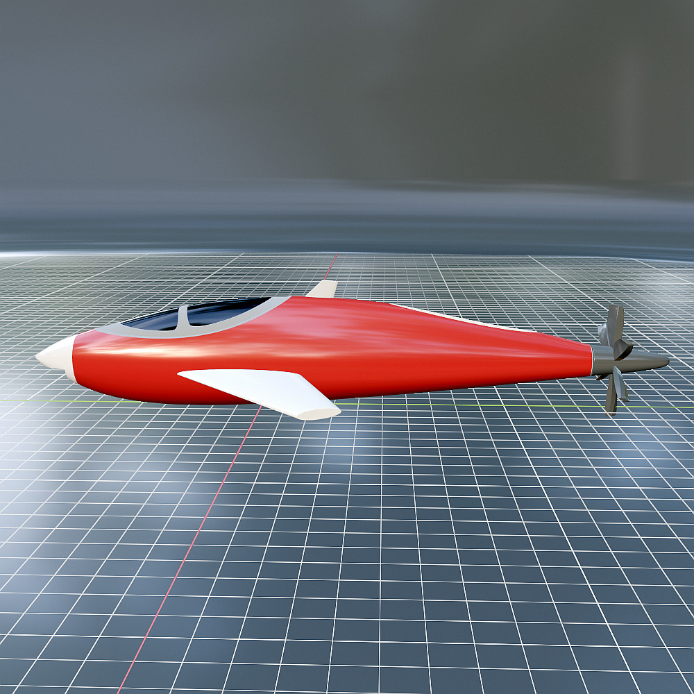 Sharky skywater jet 3d printable concept 3D print model_7