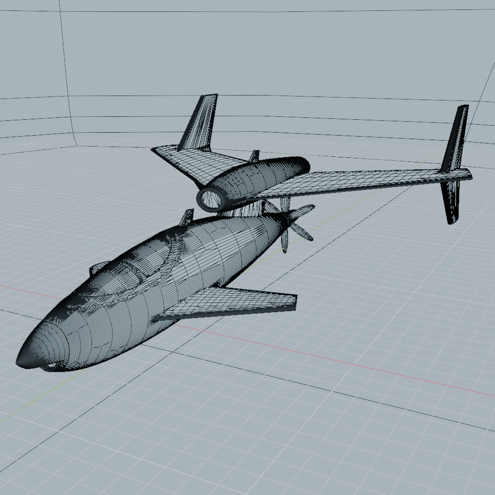 Sharky skywater jet 3d printable concept 3D print model_12