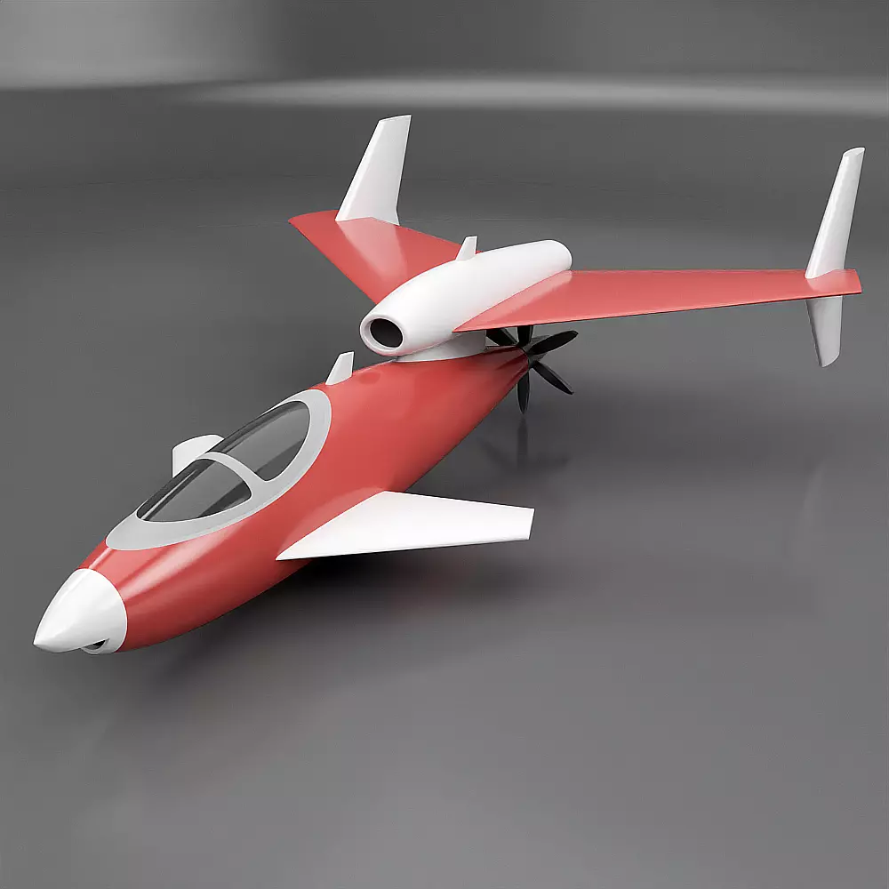 Sharky skywater jet 3d printable concept 3D print model_0
