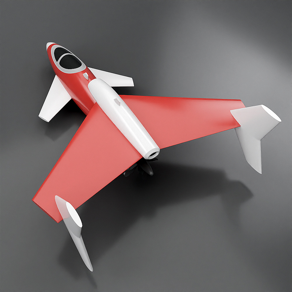 Sharky skywater jet 3d printable concept 3D print model_2