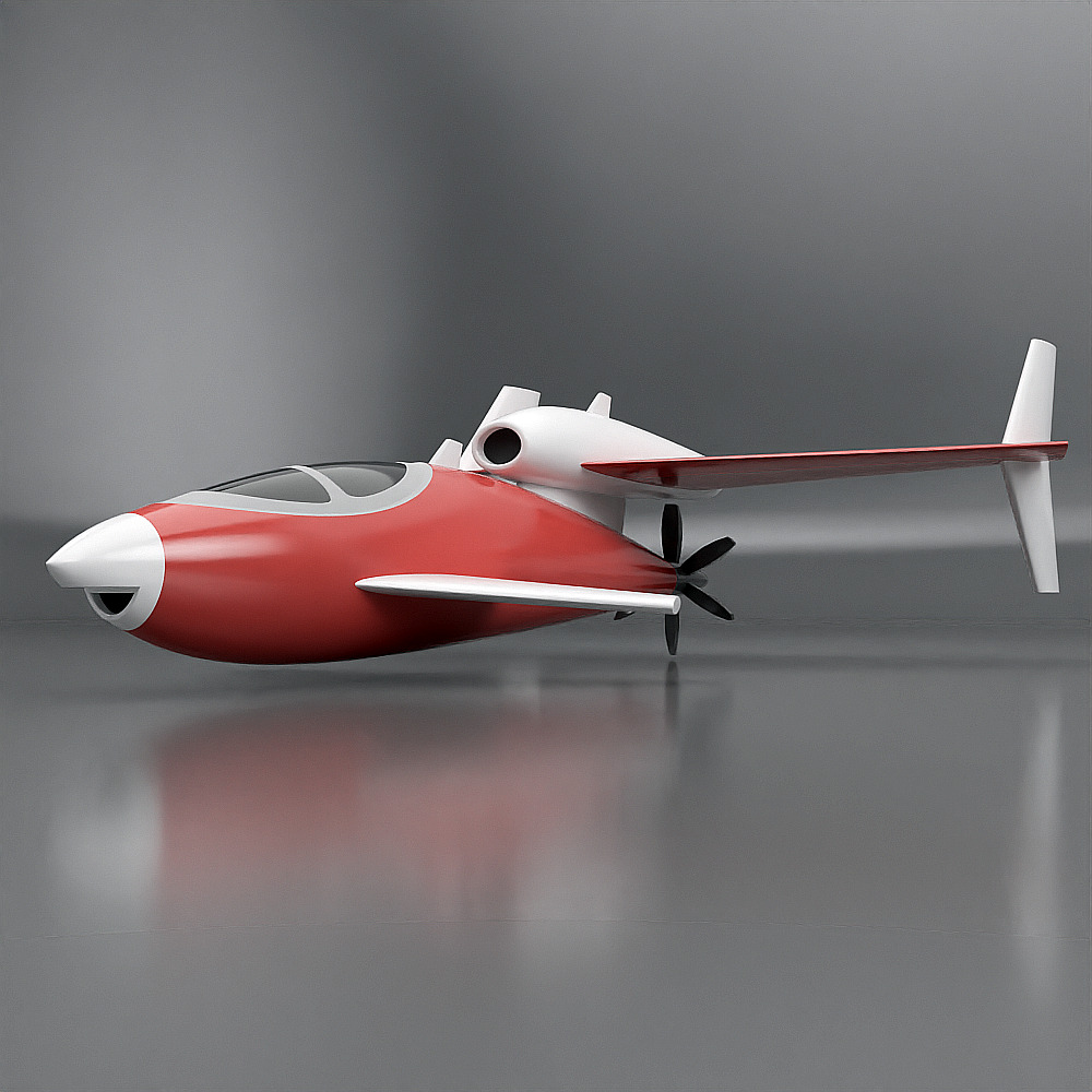 Sharky skywater jet 3d printable concept 3D print model_4