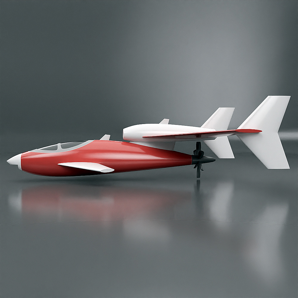 Sharky skywater jet 3d printable concept 3D print model_1