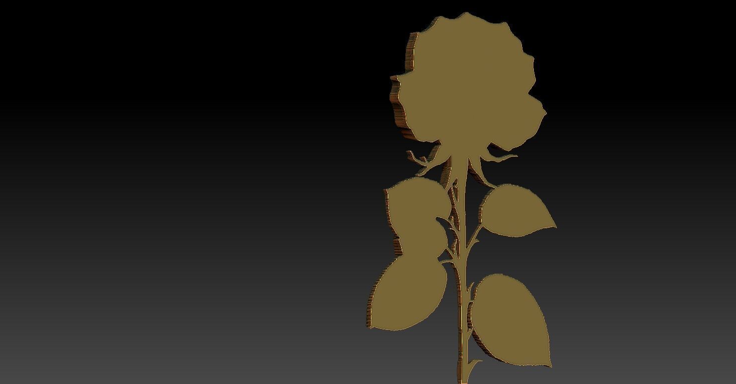 4 Rose CNC Relief Model 3D print model_5
