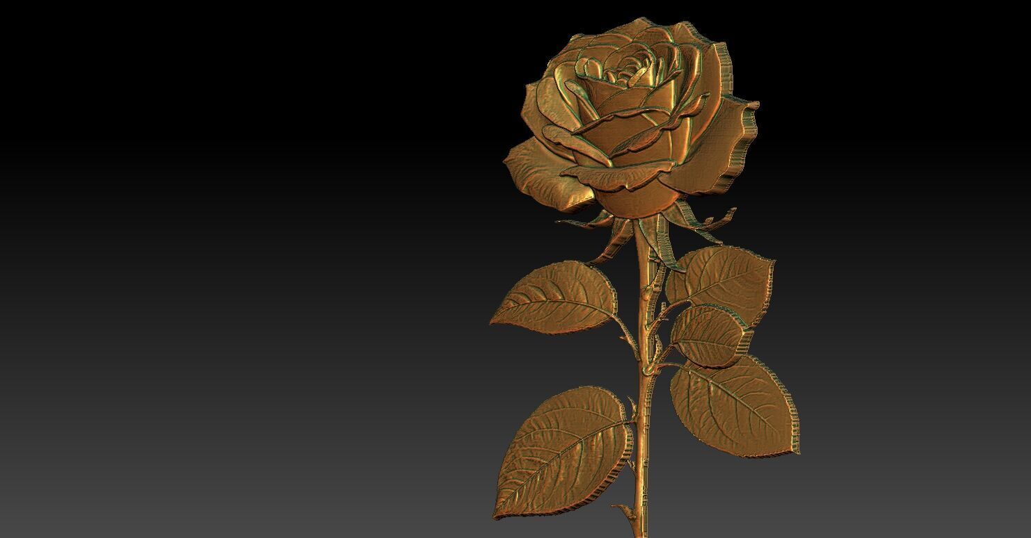 4 Rose CNC Relief Model 3D print model_4