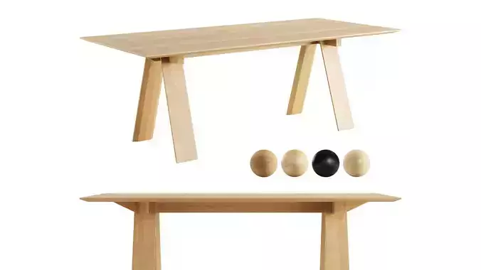 Trave Square Dining Table by Branca Lisboa