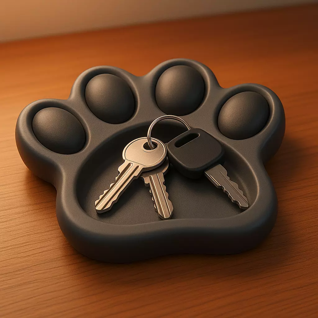 PawTray Pet Lovers Key 3D print model