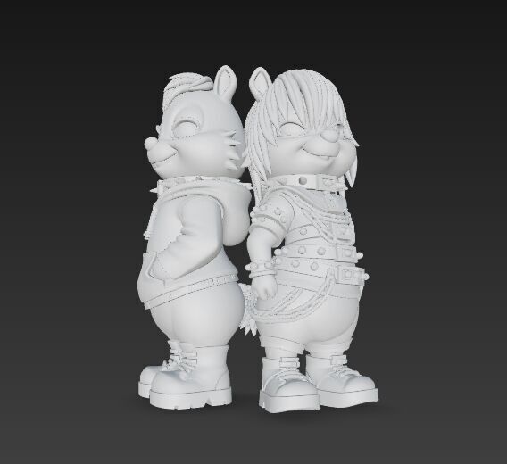 Stylized Cartoon Characters Collection 3D Printable Figurines 3D print model_31