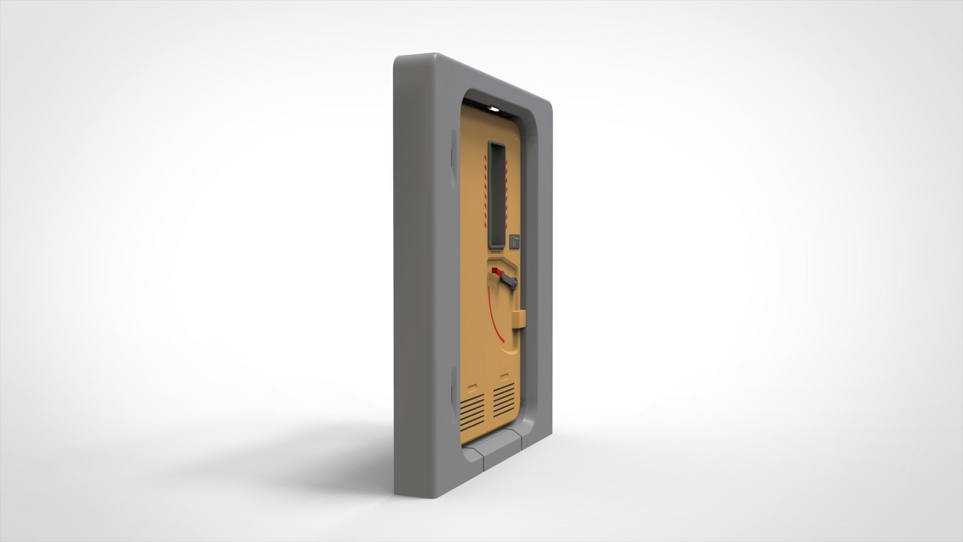 sci fi door 9 3D model_2