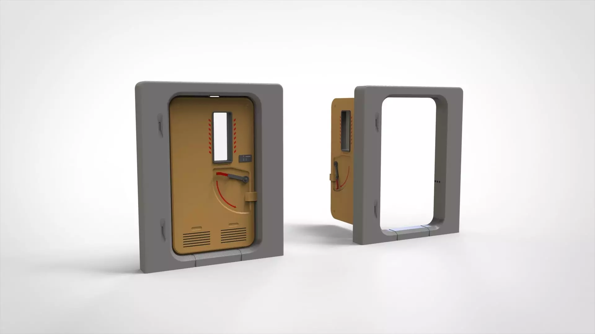 sci fi door 9 3D model_0