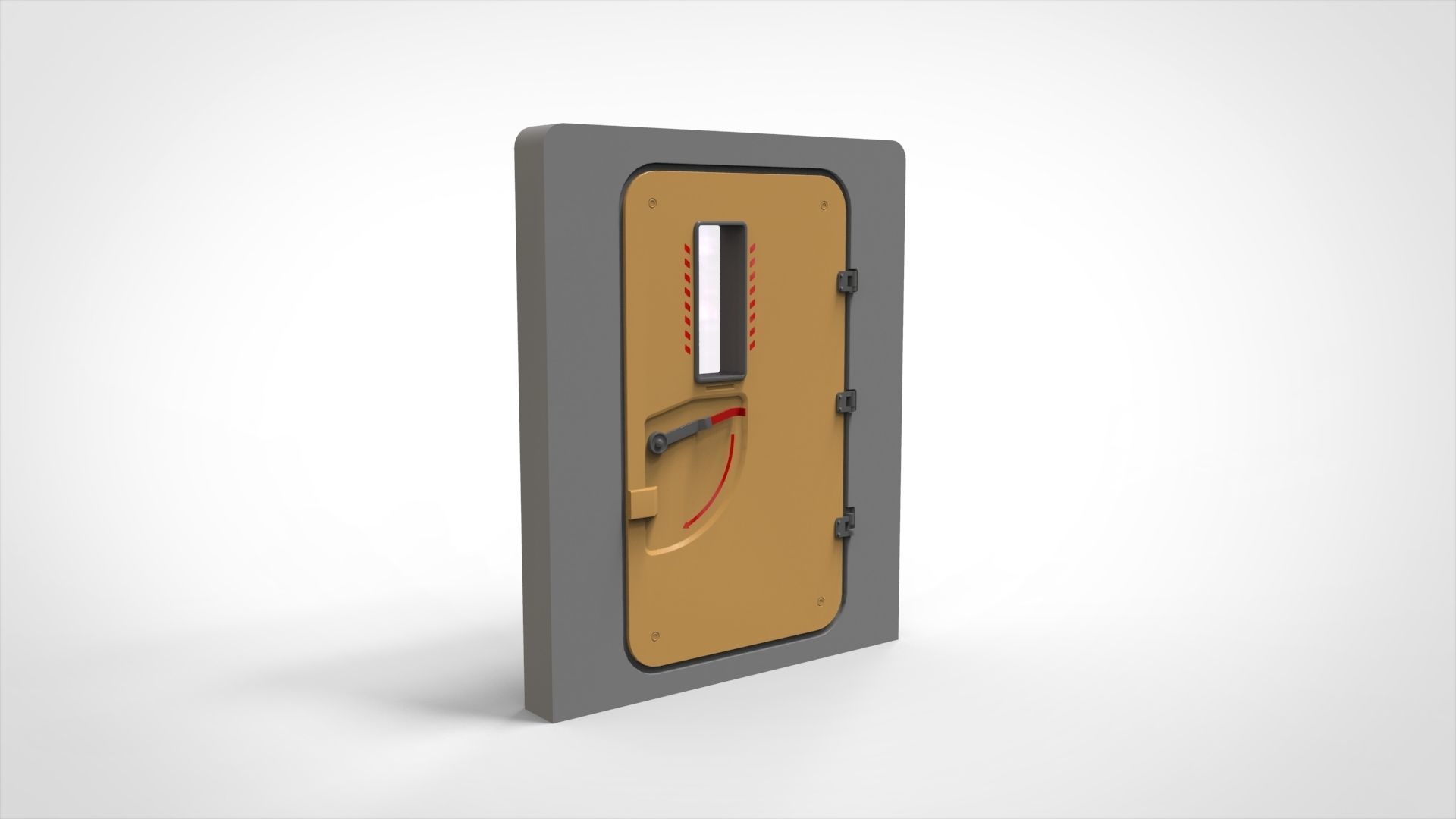 sci fi door 9 3D model_5
