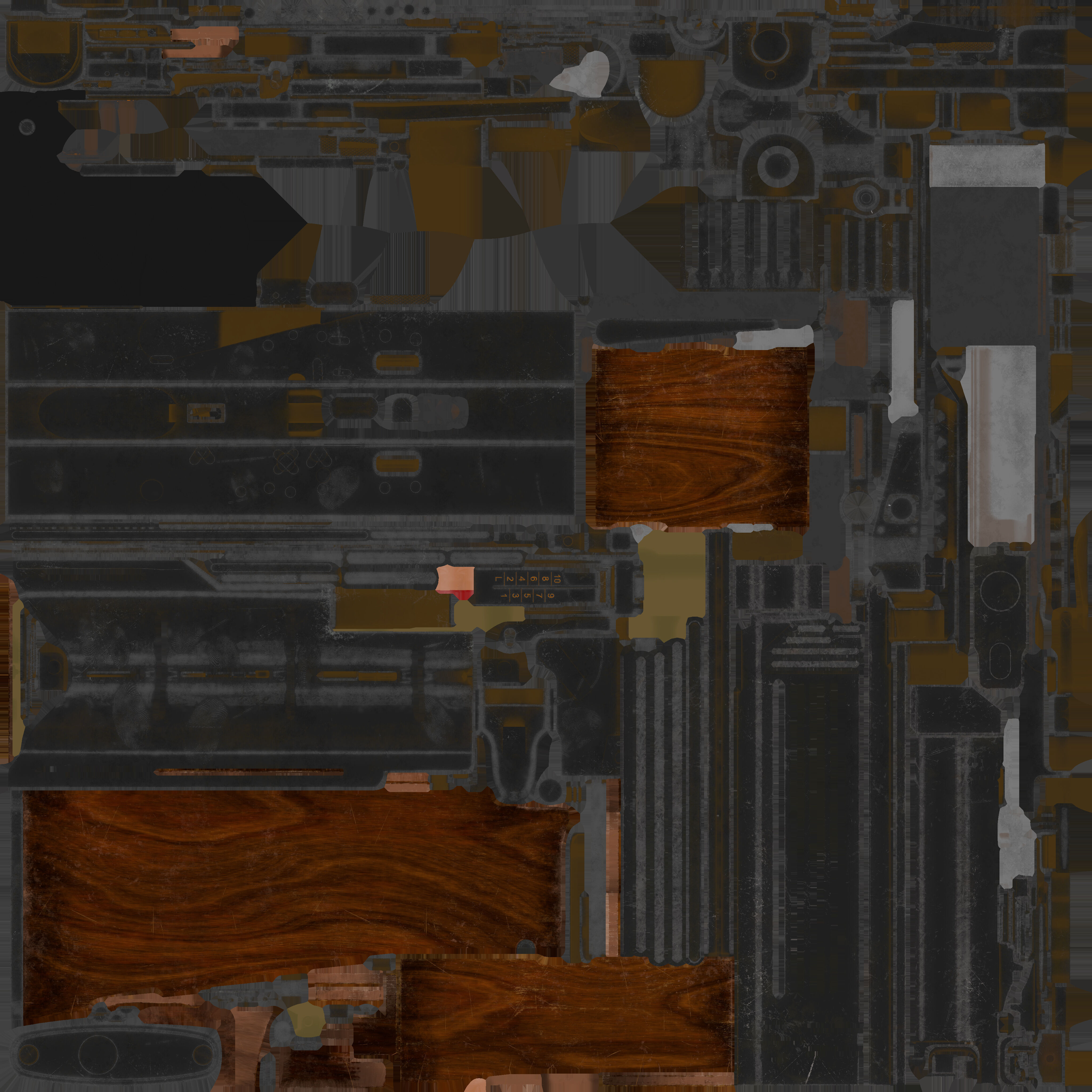 AKM-Gun Low-poly 3D model_8