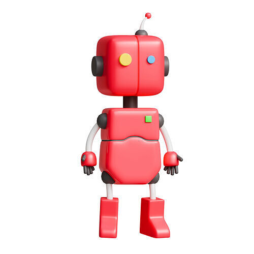 Robot toy Low-poly 3D model
