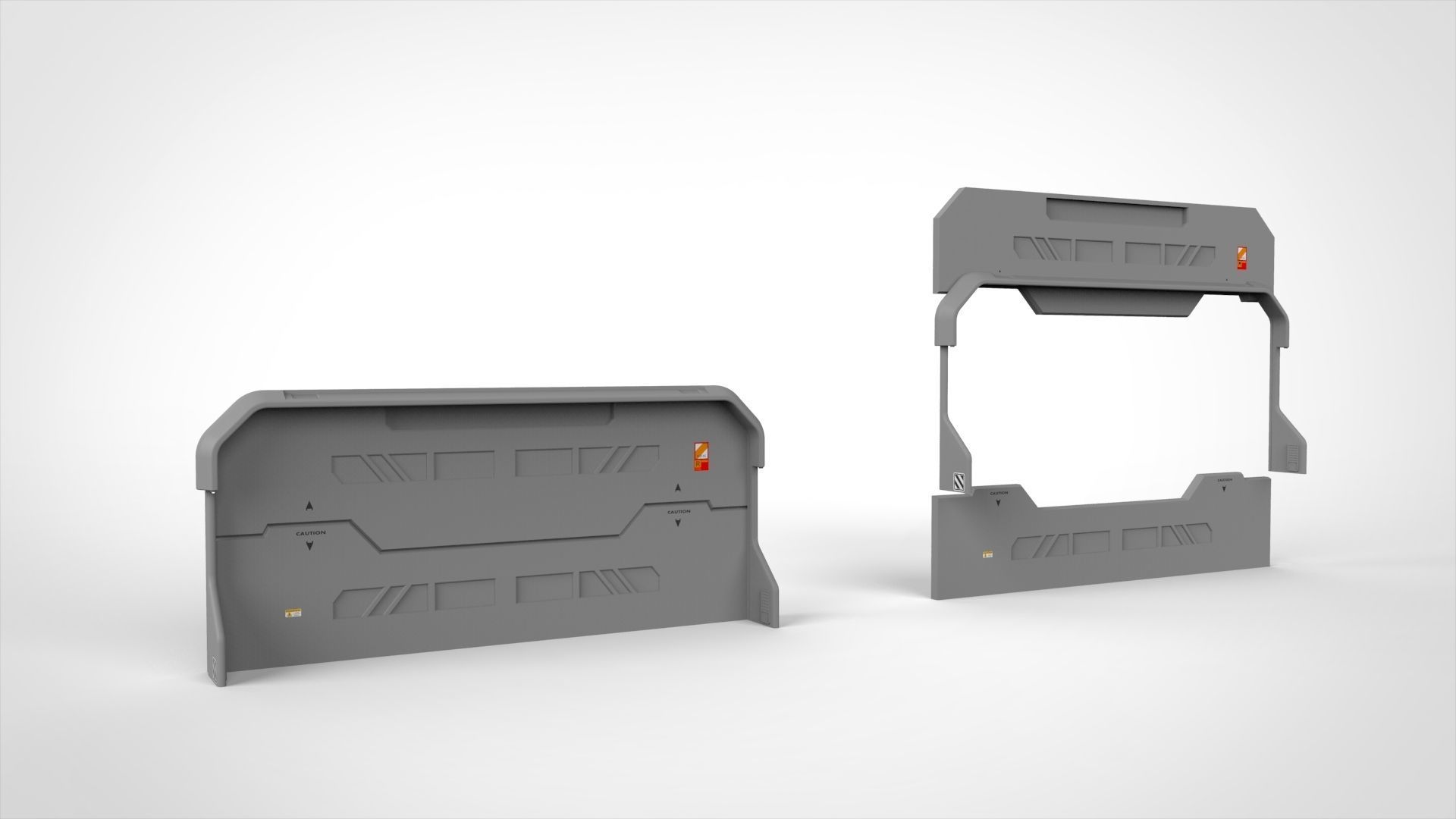 sci fi door 3 3D model_2