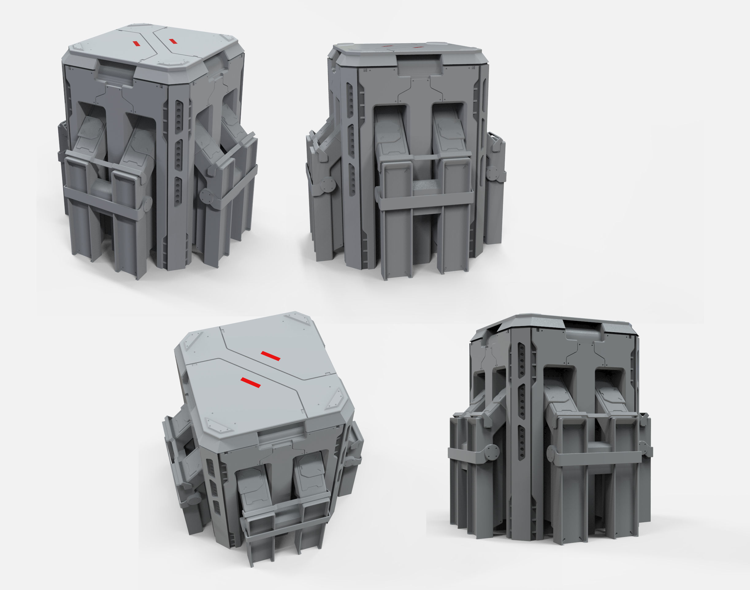 sci-fi Architecture kitbash 10 3D model_17