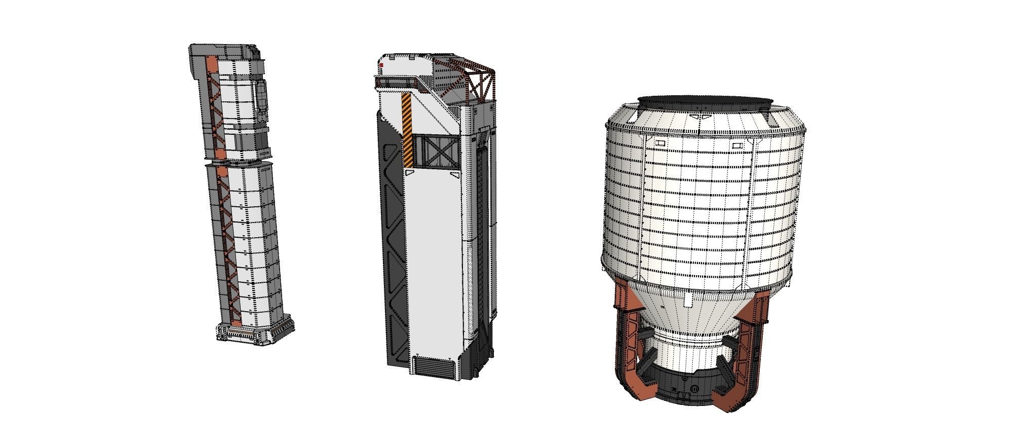 sci-fi Architecture kitbash 10 3D model_24