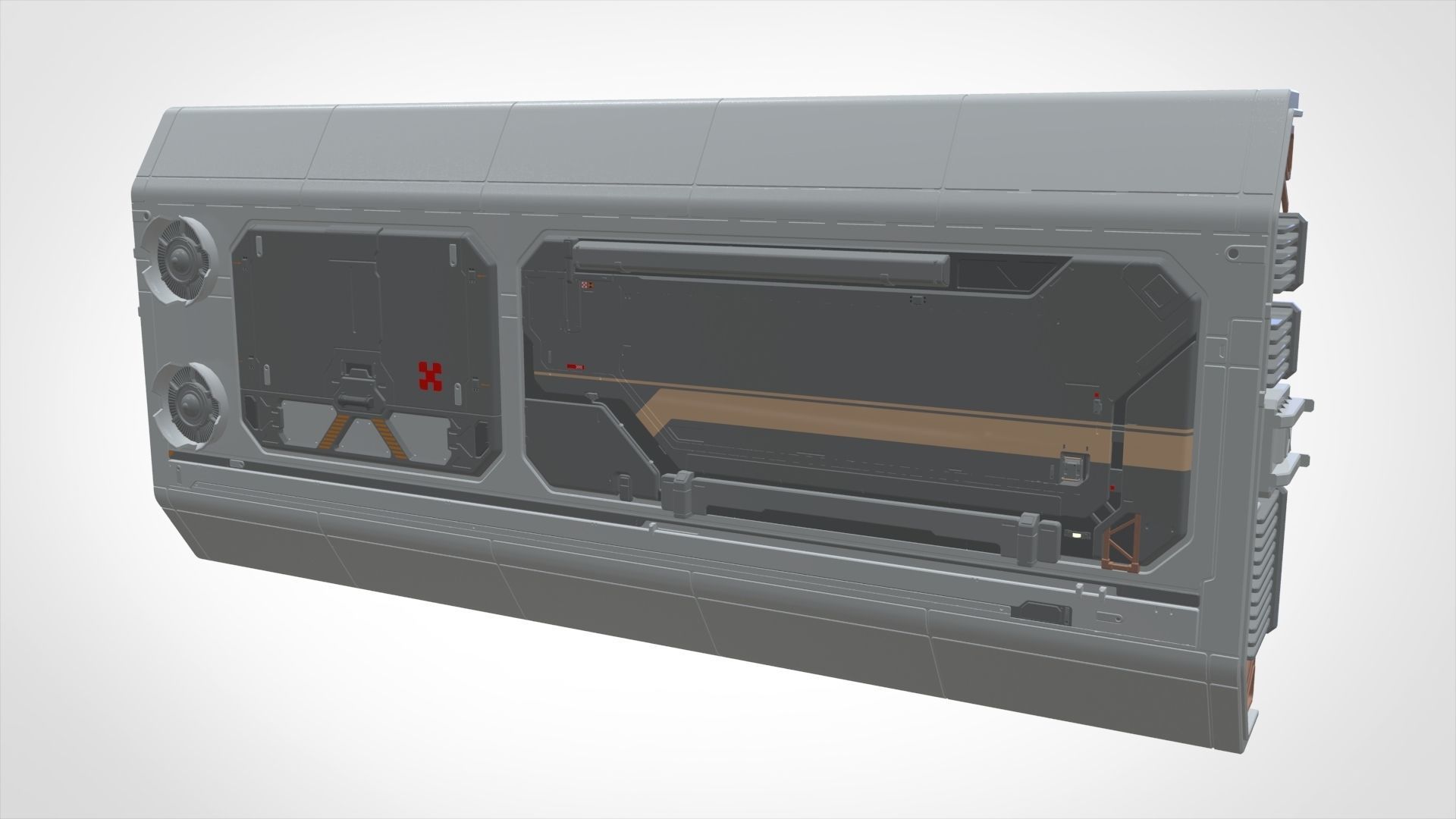 sci-fi Architecture kitbash 10 3D model_9