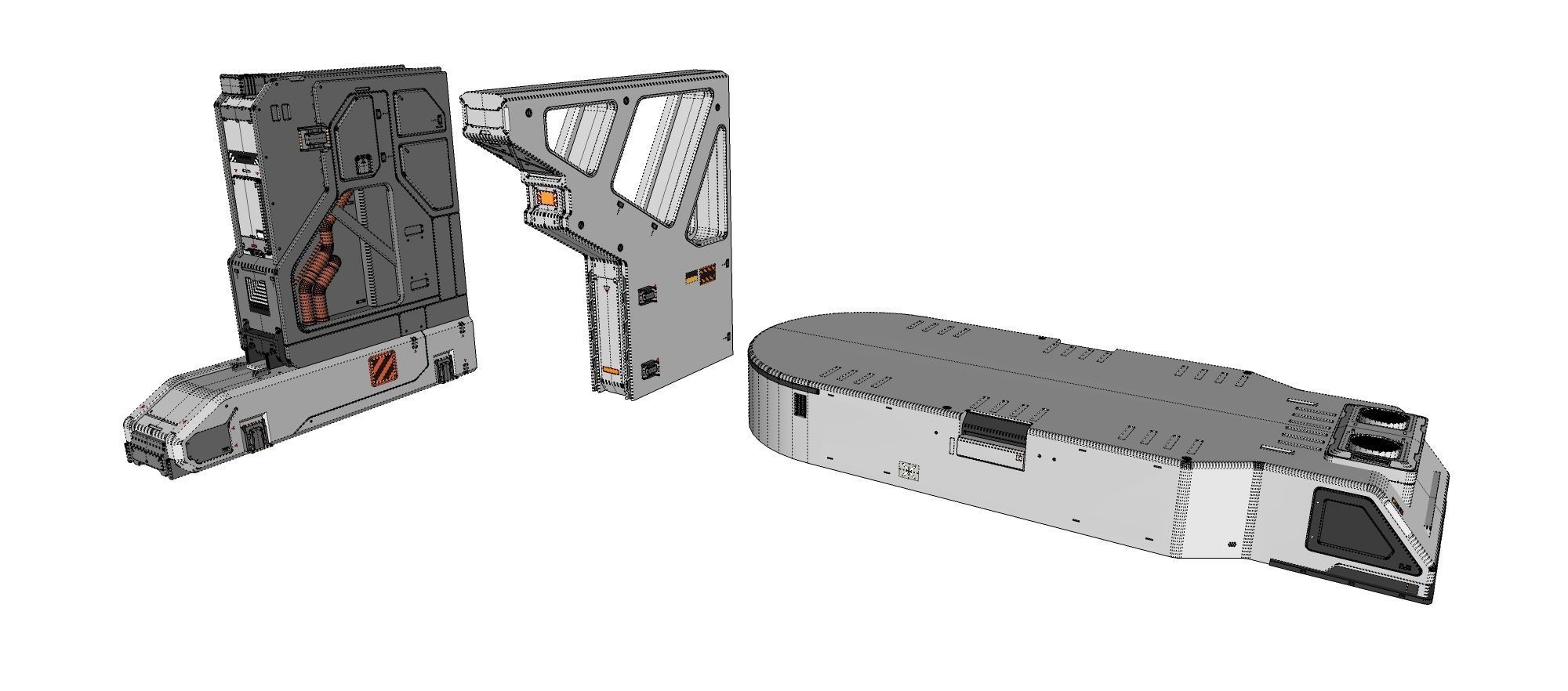 sci-fi Architecture kitbash 10 3D model_28