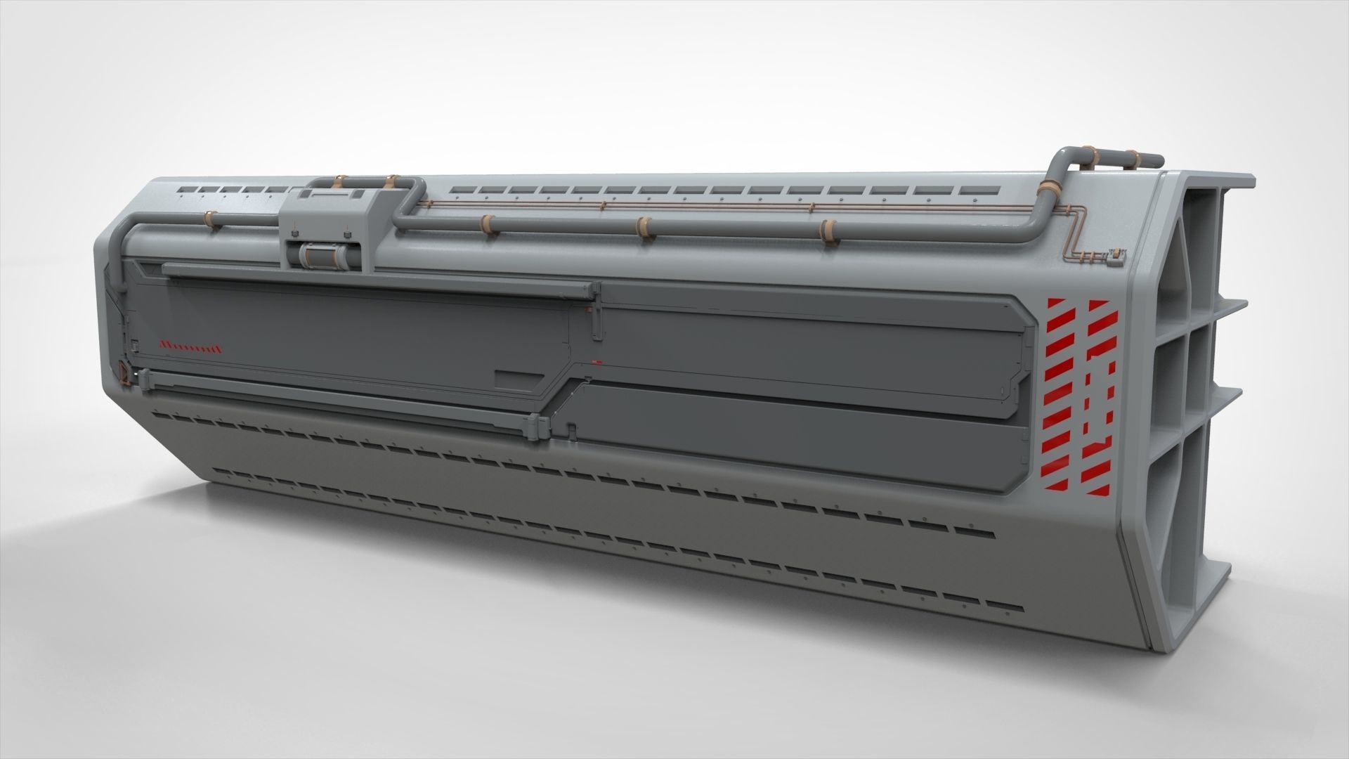 sci-fi Architecture kitbash 10 3D model_11