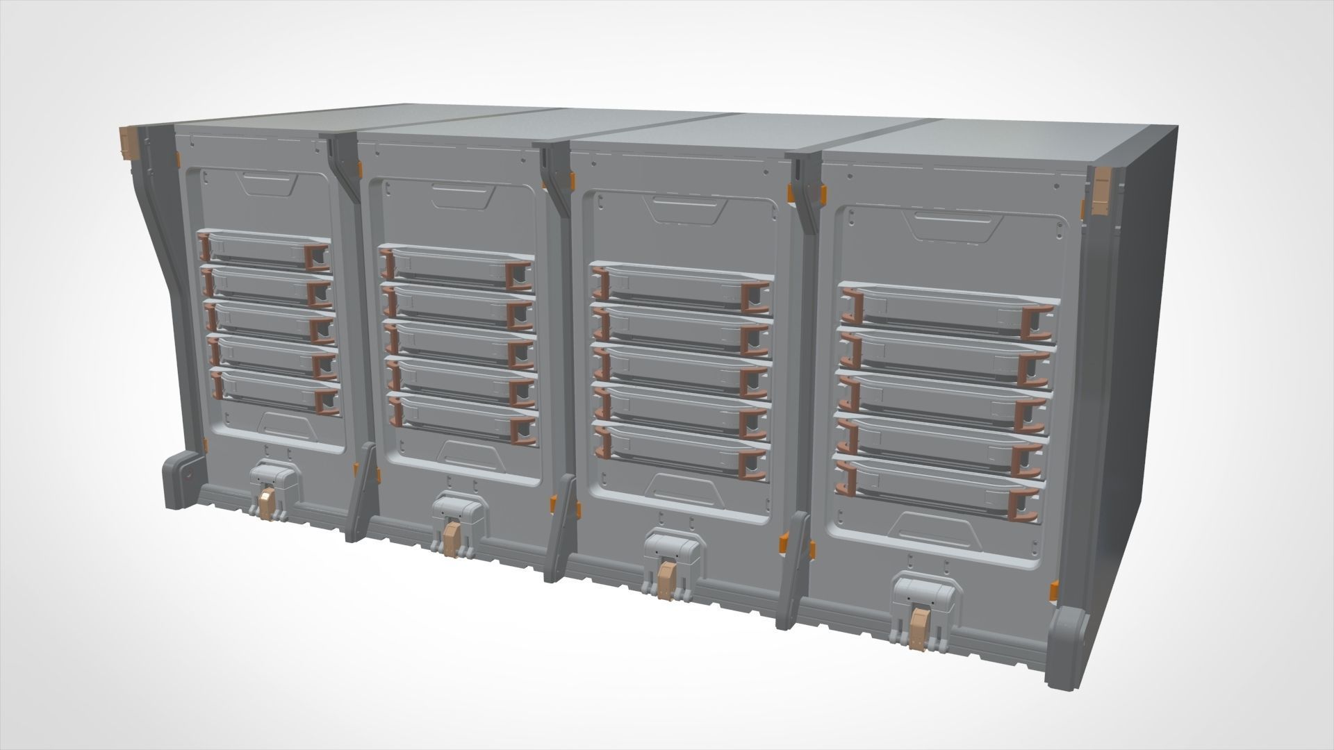 sci-fi Architecture kitbash 10 3D model_7