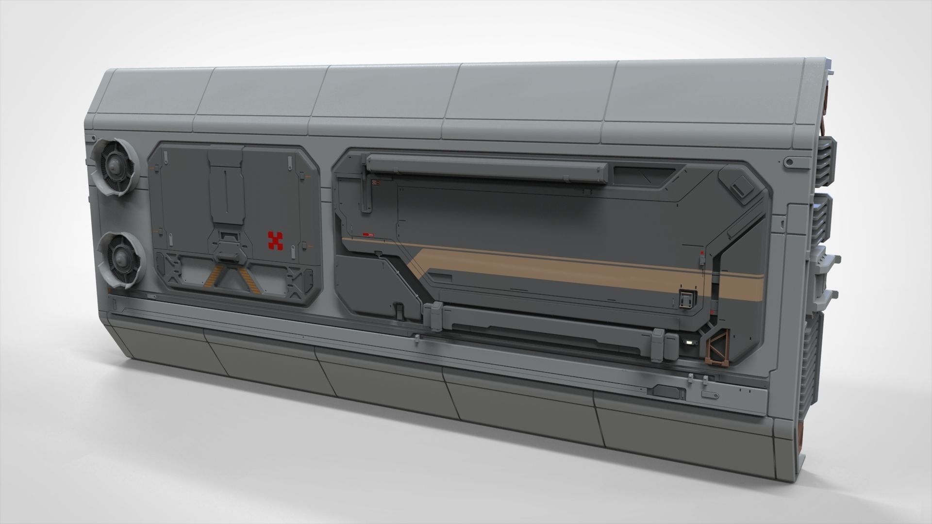 sci-fi Architecture kitbash 10 3D model_8