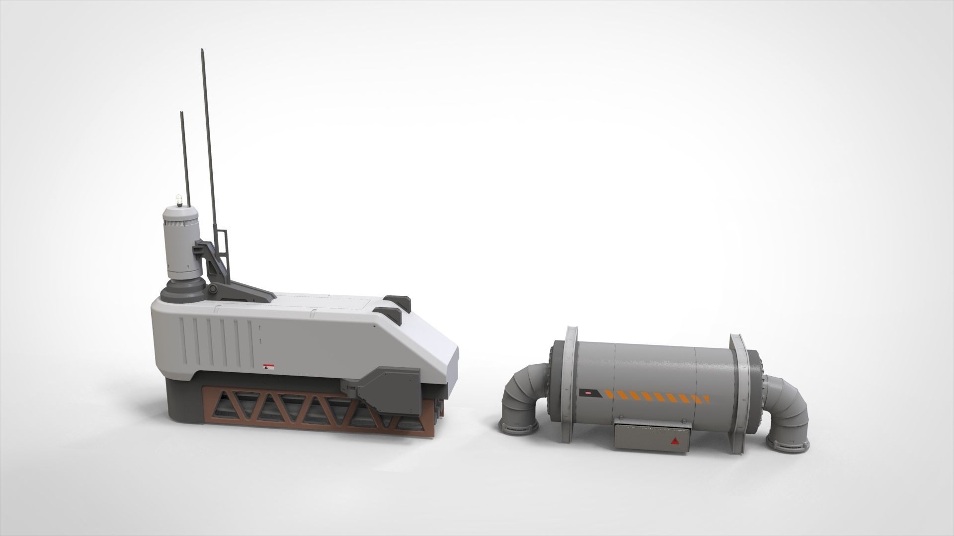 sci-fi Architecture kitbash 10 3D model_19