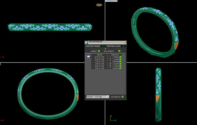 Bracelet Laurence Graff 3D print model