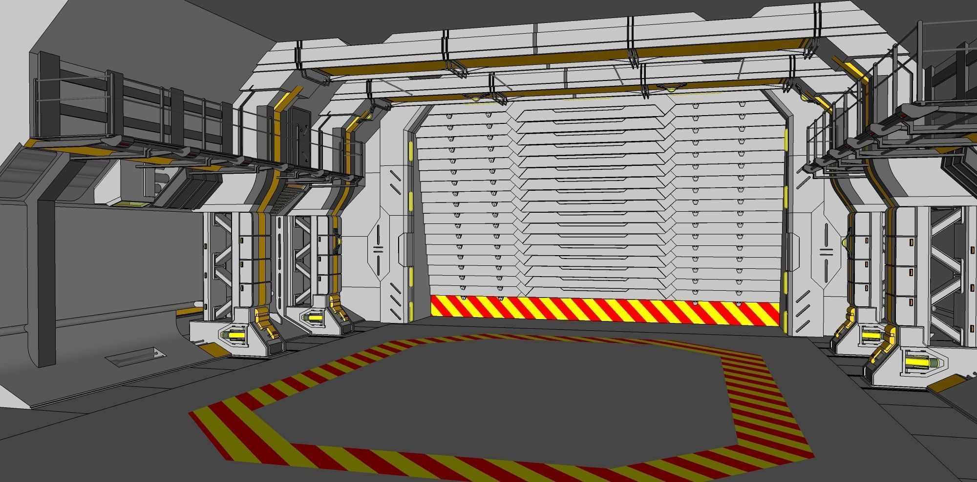 gates for the tunnel 3D model_12