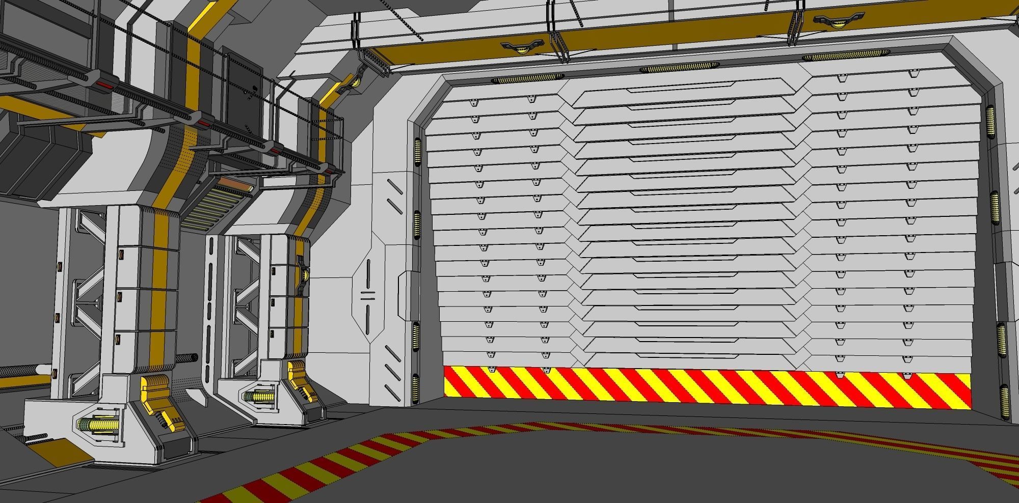 gates for the tunnel 3D model_13