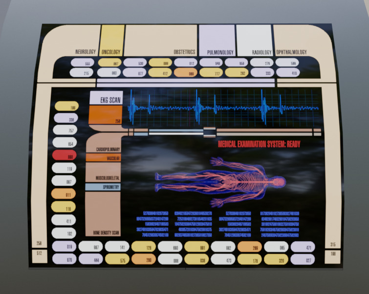 Star Trek Biobed with Scanner Low-poly 3D model_22