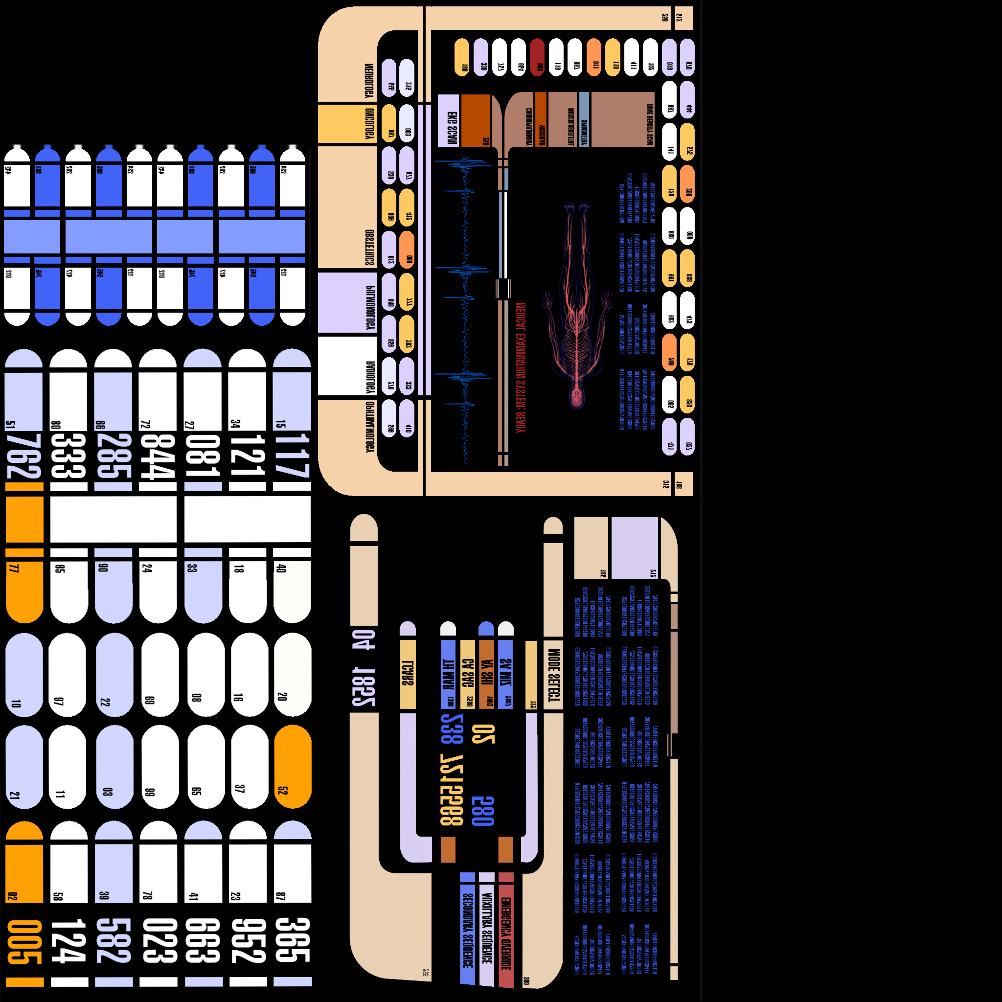 Star Trek Biobed with Scanner Low-poly 3D model_11