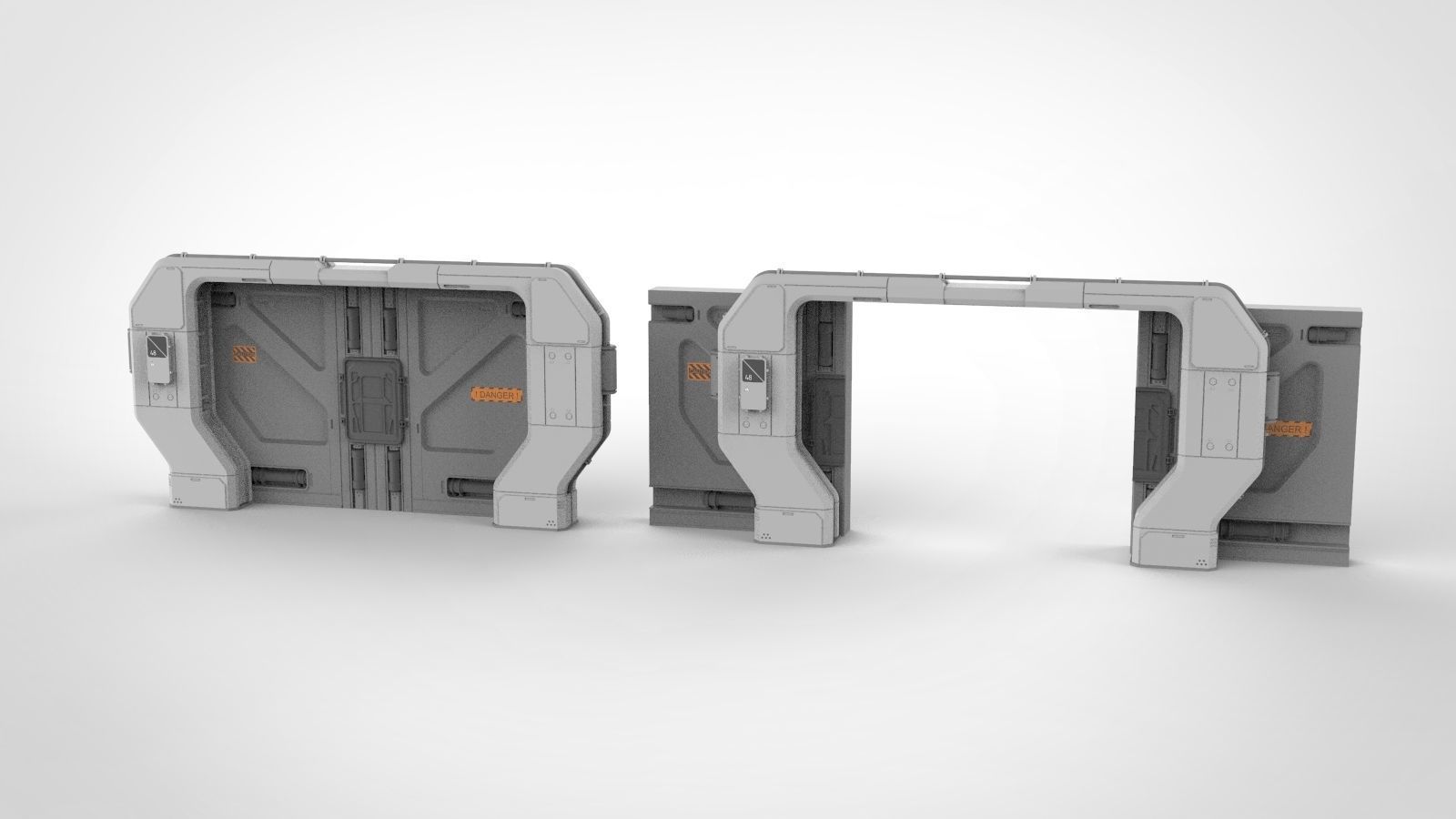 Sci-fi door collection 2 3D model_24